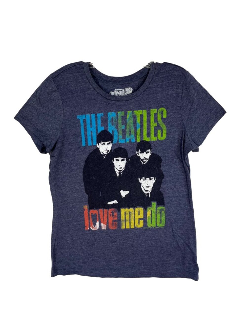 Old Navy Collectabilities The Beatles Tshirt Womens Large Blue Love Me Do